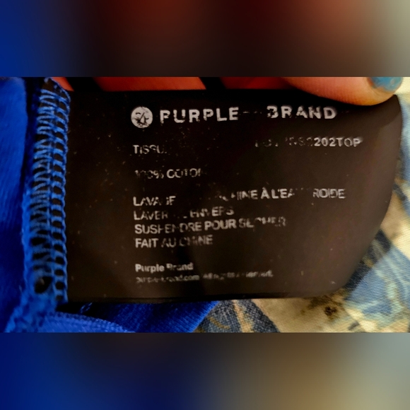 PURPLE Brand Jersey Soft Knit T-Shirt with Minor Flaws Size Medium - Picture 10 of 10